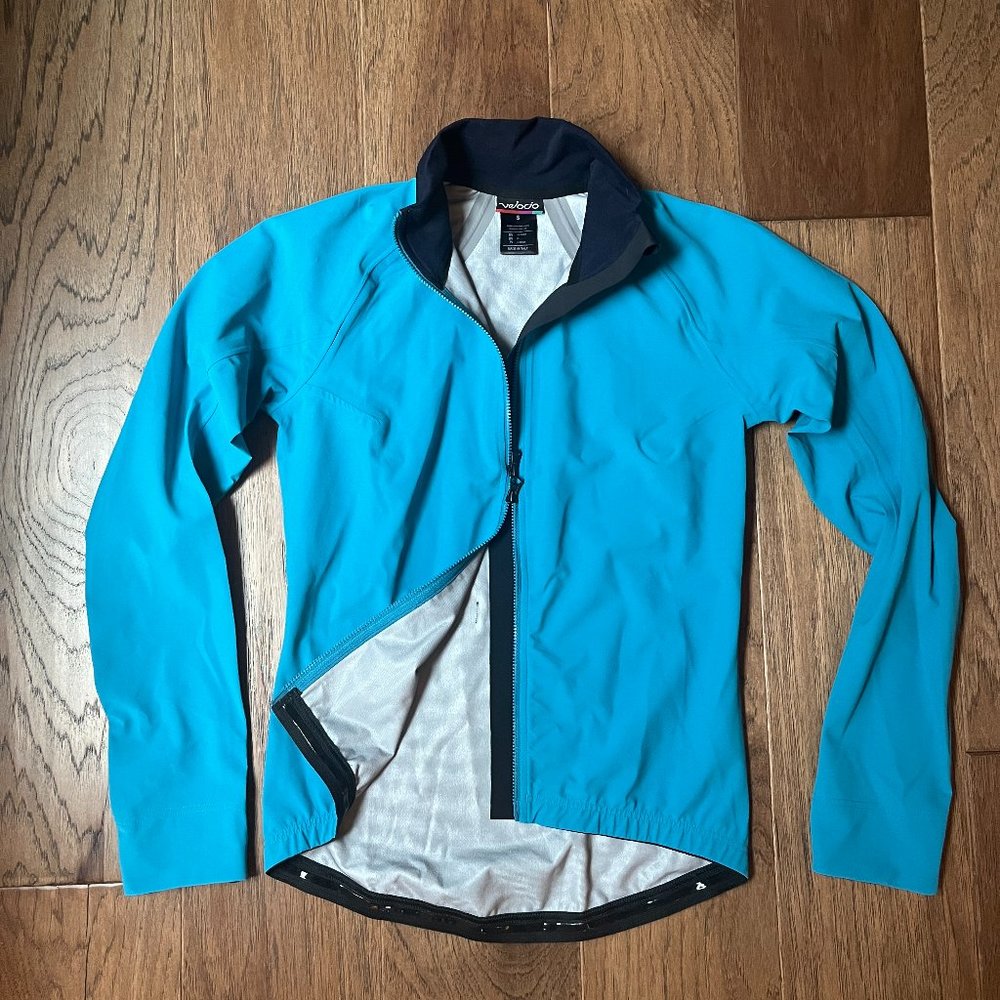 NWOT Velocio Women's Signature Rain Jacket, Ocean Blue, S